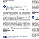 Volkskrant 11 okt 2011 Volkskrant geeft ons 4 sterren, 11-10-2011