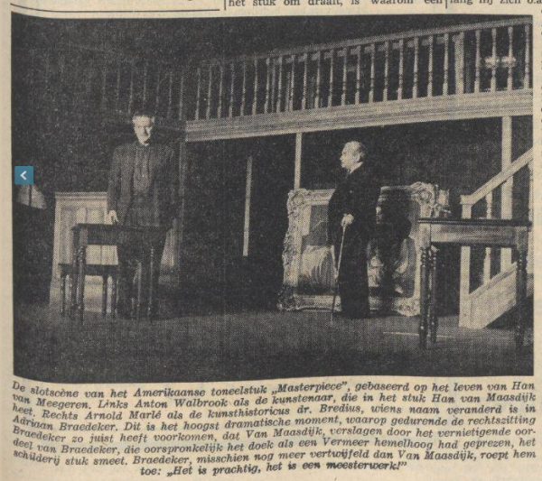 Scenefoto uit Masterpiece van Larry Ward en Gordon Russel. Bron: Nieuwsblad van het Noorden, 20-2-1961. Fotograaf: niet bekend